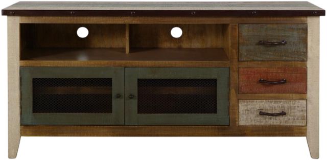 International Furniture Direct Antique Brown 62" TV Stand-2