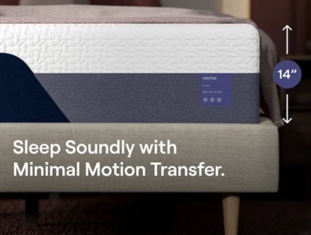 Nectar Luxe 5.1 Memory Foam 14" Medium Plush Tight Top Queen Mattress in a Box-9