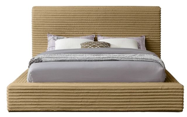 Meridian Furniture Dexter Camel Queen Upholstered Panel Bed-1