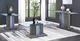 Mazin Furniture Spectra Glass Top End Table with Gray Base with LED-3