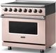 Viking® 5 Series 36" Blush Pro Style Induction Range with Polished Chrome Trim-2