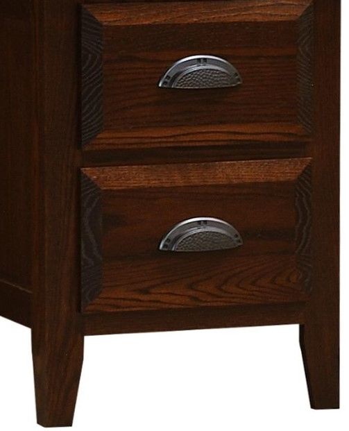 Wolfcraft Furniture Summit Brown 2-Drawer Narrow Nightstand-2