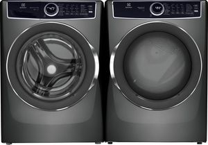 Front view of the Electrolux Titanium Front Load Laundry Pair