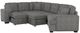 Mazin Furniture Logansport Gray 4-Piece Sectional with Pull-out Ottoman-3
