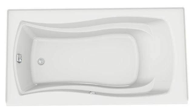 KOHLER® Mariposa® White 66" x 36" Alcove Heated BubbleMassage™ Air Bath - Left Drain-1