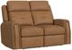 Flexsteel® Felix Toasted Almond Leather Power Reclining Loveseat with Power Headrest and Lumbar-0