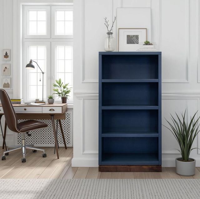 Legends Home Nora Blue Denim/Whiskey Bookshelf-1