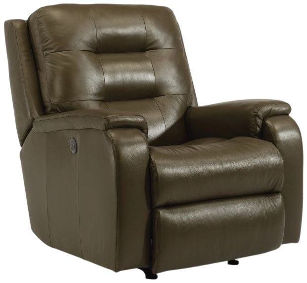 Flexsteel® Arlo Dark Stone Power Rocking Recliner-0