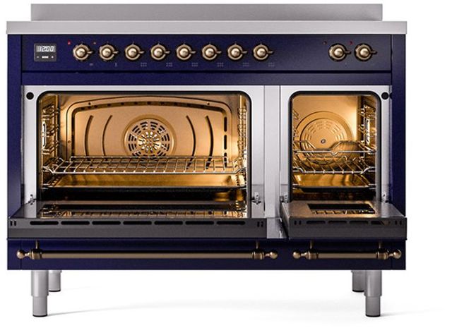 Ilve® Nostalgie II Series 48" Midnight Blue Pro Style Induction Range-2