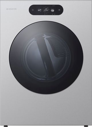 LG SIGNATURE 9.0 Cu. Ft. Brushed Platinum Steel Front Load Gas Dryer