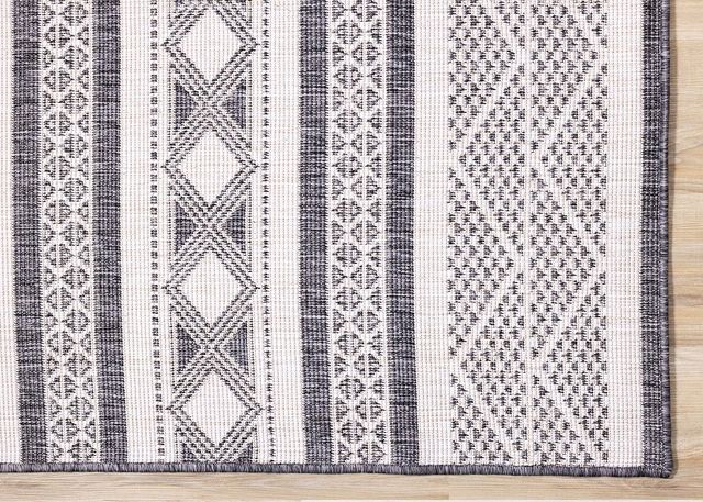 Kalora Interiors Bristol Grey/White 5'x8' Indoor/Outdoor Area Rug-3