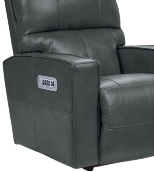 La-Z-Boy® Maddox Slate Leather Power Rocking Recliner with Headrest and Lumbar-2
