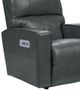 La-Z-Boy® Maddox Slate Leather Power Rocking Recliner with Headrest and Lumbar-2