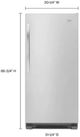 Whirlpool® Sidekicks® 31" 17.7 Cu. Ft. Monochromatic Stainless Steel All Refrigerator with LED Lightning-2