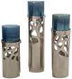 A & B Home Eloise Blue/Silver Votive Holder -0