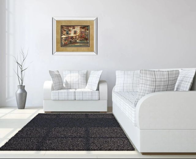 Classy Art Courtyard CafÃ© by Ruanne Manning Mirror Framed Wall Art-2