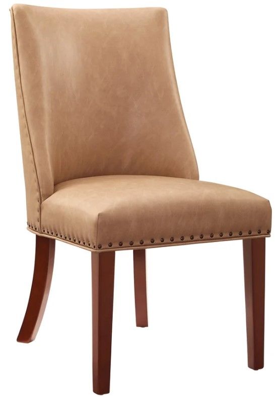 Powell® Auden 2-Piece Espresso/Tan Dining Side Chair Set-4