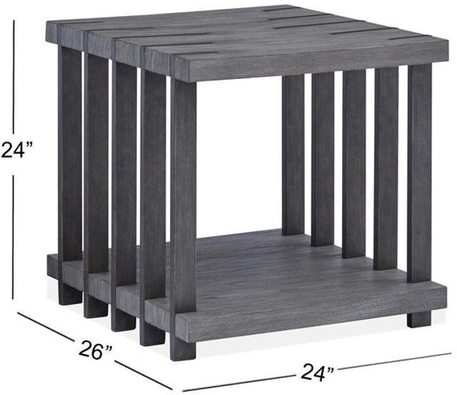 Magnussen Home® Eldridge Weathered Gravel End Table-2