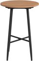 Elements International Bayhill Brown Bar Table with Black Base-1
