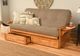 Kodiak Furniture Phoenix Linen Stone/Butternut Full Storage Futon with Mattress-4