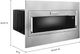 KitchenAid® 29.75" Stainless Steel Built In Microwave with Trim Kit-5