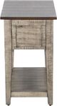 Sunny Designs™ Homestead Hills Tobacco Leaf Chair Side Table with Alpine Gray Base-3