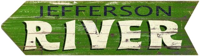Old Wood Signs Jefferson River Arrow Wall Decor-0
