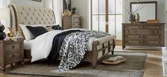 Liberty Furniture Americana Farmhouse 5-Piece Beige/Dusty Taupe Queen Sleigh Bed Set
