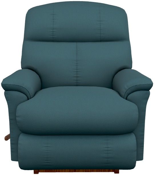 La-Z-Boy® Reed Arctic Blue Leather Manual Rocking Recliner-1