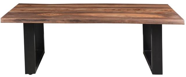 Coast2Coast Home™ Bozeman Brown Cocktail Table with Black Base-2