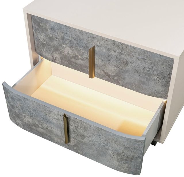 Michael Amini® Pavira Stone 2-Drawer Nightstand-4