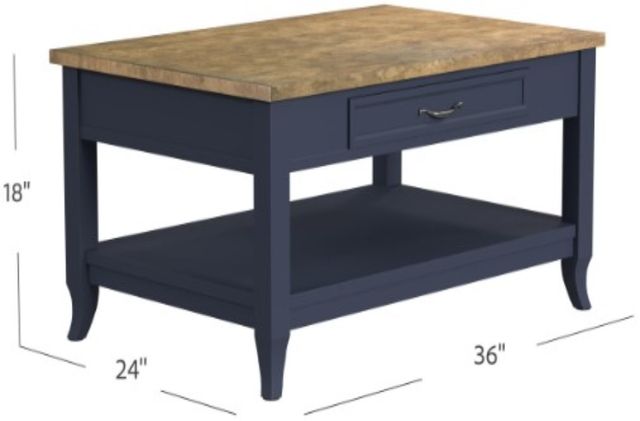 Null Furniture Mystic Navy/Toasted Almond Rectangular Cocktail Table-3