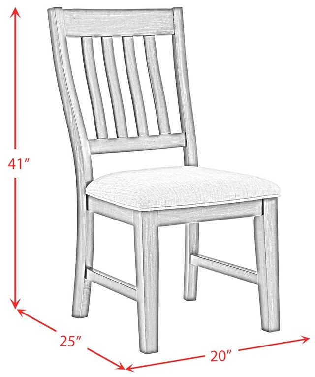 Elements International Montrose Espresso/Light Gray Upholstered Dining Side Chair-2