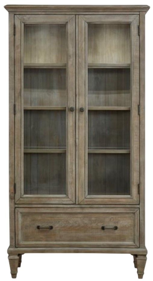 Magnussen Home® Lancaster Dovetail Gray Door Bookcase-2