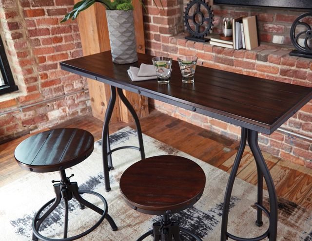 Signature Design by Ashley® Odium 3-Piece Rustic Brown Counter Height Dining Table Set-3