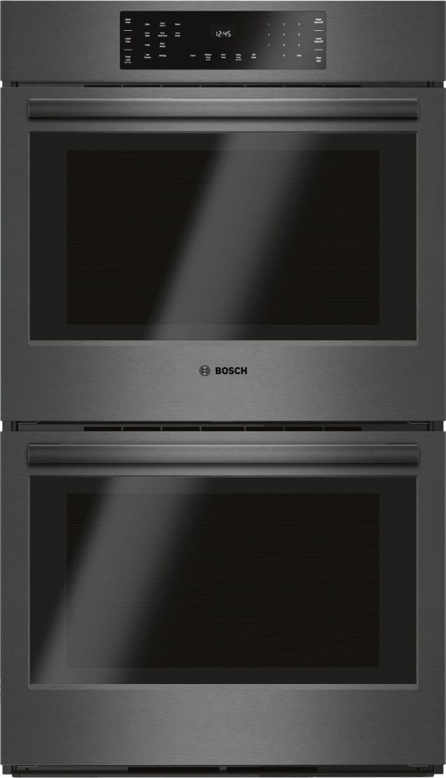 Bosch 800 Series 30" Black Stainless Steel Double Electric Wall Oven-0