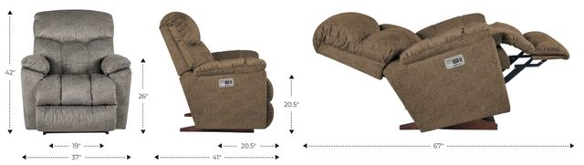 La-Z-Boy® Morrison Stucco Power Rocking Recliner with Headrest-2