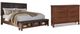 Signature Design by Ashley® Ralene 2-Piece Medium Brown King Upholstered Panel Bed Set-0
