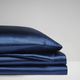 Olliix by Madison Park Essentials Navy Full Satin Wrinkle-Free Luxurious 6-Piece Sheet Set-3