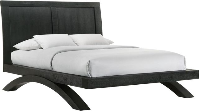 Elements International Allan Black Queen Platform Bed-0