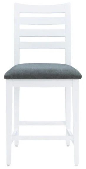 Linon Felicia 2-Piece Gray/White Counter Stool Set-3