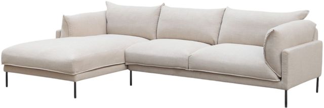 Moe's Home Collection Jamara 2-Piece Sandy Beige Left-Arm Facing Sectional and Chaise-0