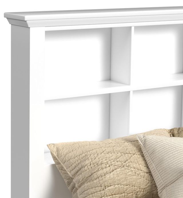 Elements International Hampton Kids White Twin Bookcase Bed-3