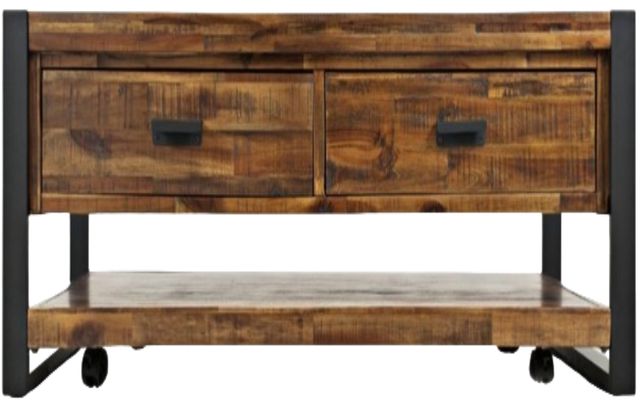 Jofran Inc. Loftworks Black/Brown 2-Drawer Coffee Table -1