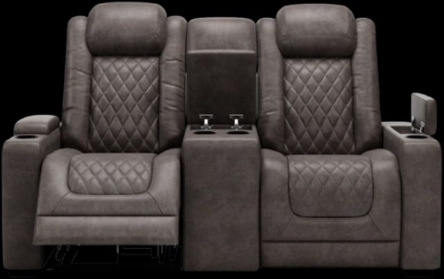 Signature Design by Ashley® HyllMont Gray Power Reclining Loveseat-3