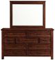 Elements International Sullivan Rich Cherry Dresser and Mirror Set-2