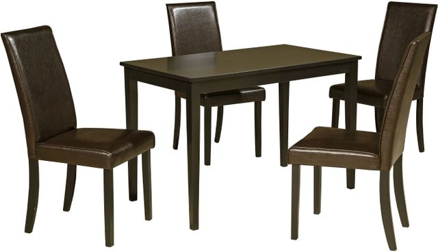 Signature Design by Ashley® Kimonte 5-Piece Dark Brown Dining Table Set-0