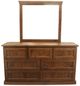 American Heartland Manufacturing Rustic Havana Gold Dresser and Mirror-0