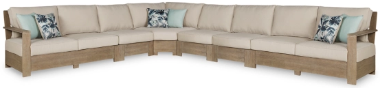 Signature Design by Ashley® Silo Point 6-Piece Brown Outdoor Sectional Set-0