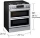 Samsung Bespoke 30" Fingerprint Resistant Stainless Steel Smart Slide-in Gas Range with Flex Duo™ Oven-2